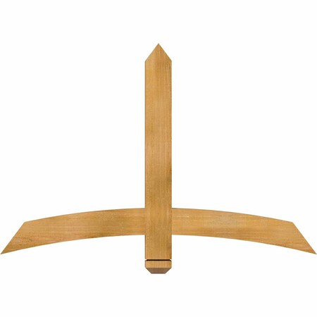 Ekena Millwork Bellingham Rough Sawn Timber Gable Bracket, Western Red Cedar, 48"W x 32"H x 2"D x 4"F, 16/12 Pitch GBW048X32X0204BEL00RWR